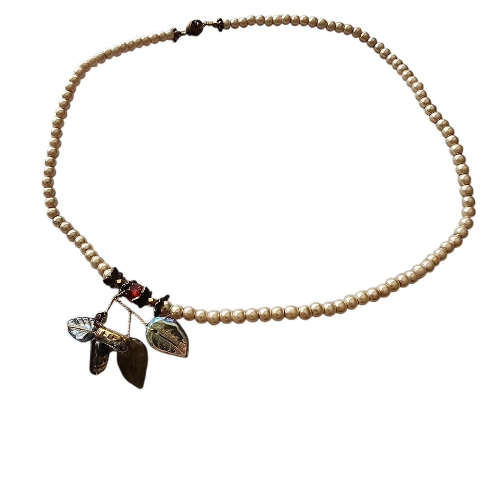 Elegant Pearl Charm Necklace